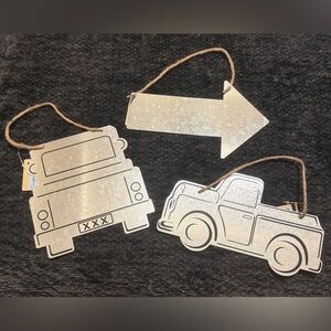 3 Galvanized Wall Decors